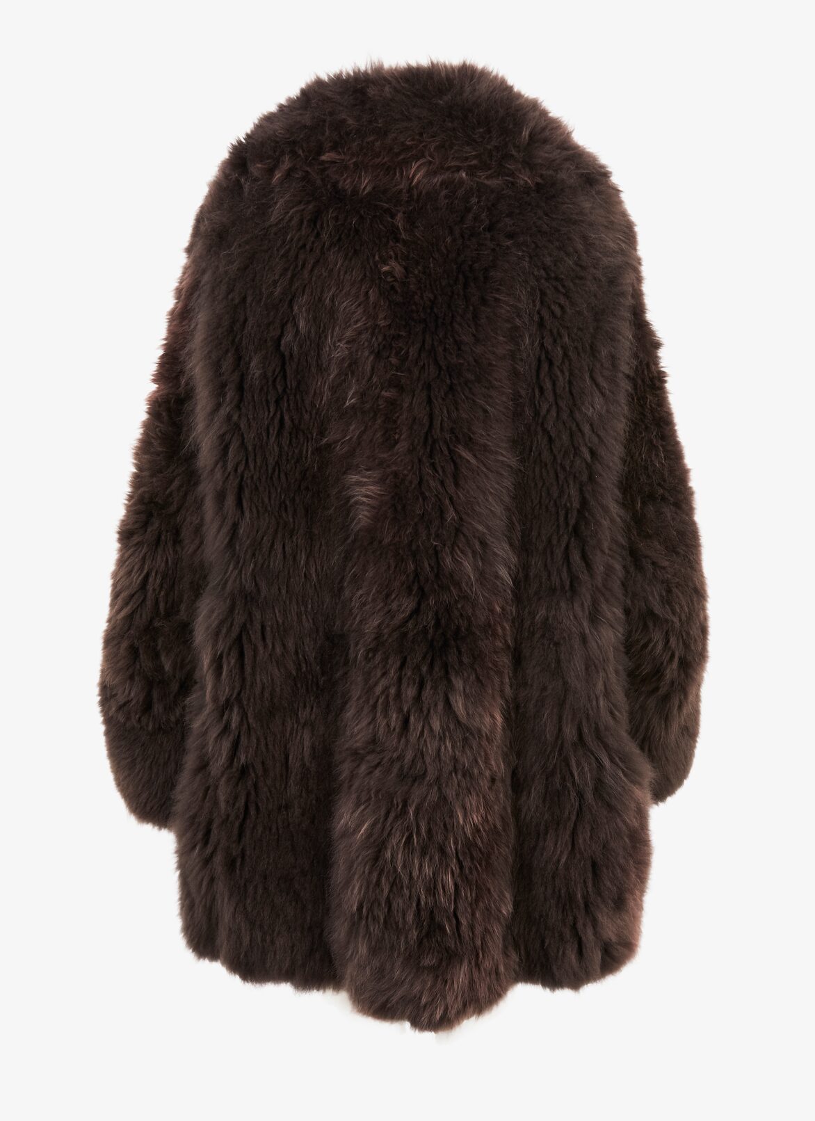 COAT MERINOS PLUME CHOCOLATE ALAÏA CHOCOLATE COAT MERINOS PLUME CHOCOLATE